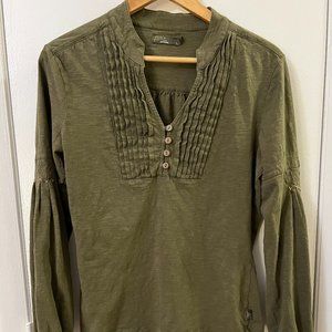 Prana long sleeve cotton shirt — Large — Olive Green